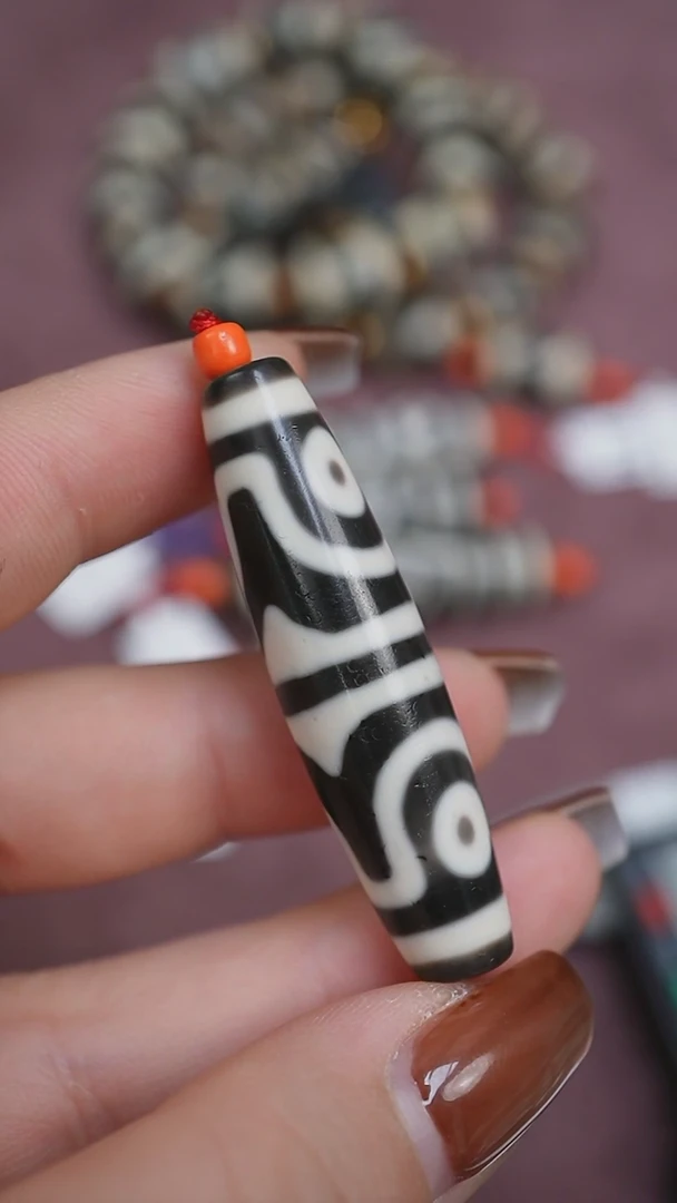 【闪购商品】玛瑙/玉髓颈饰未镶嵌蚀花玛瑙珠定制编绳