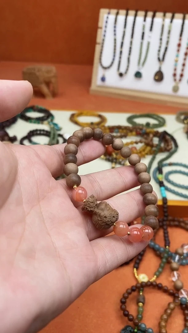 手串檀香木未镶嵌冰飘单圈手串