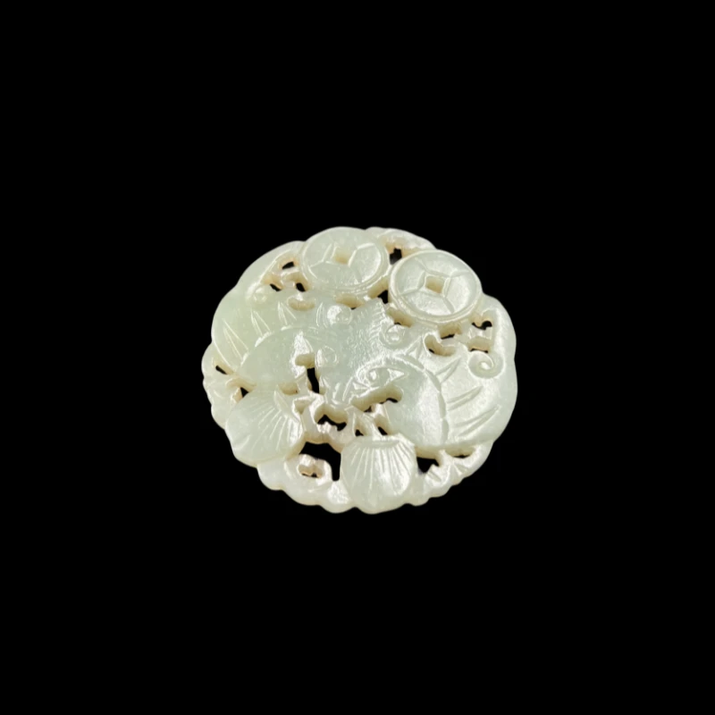 清代福在眼前玉佩【华夏藏古】1125011