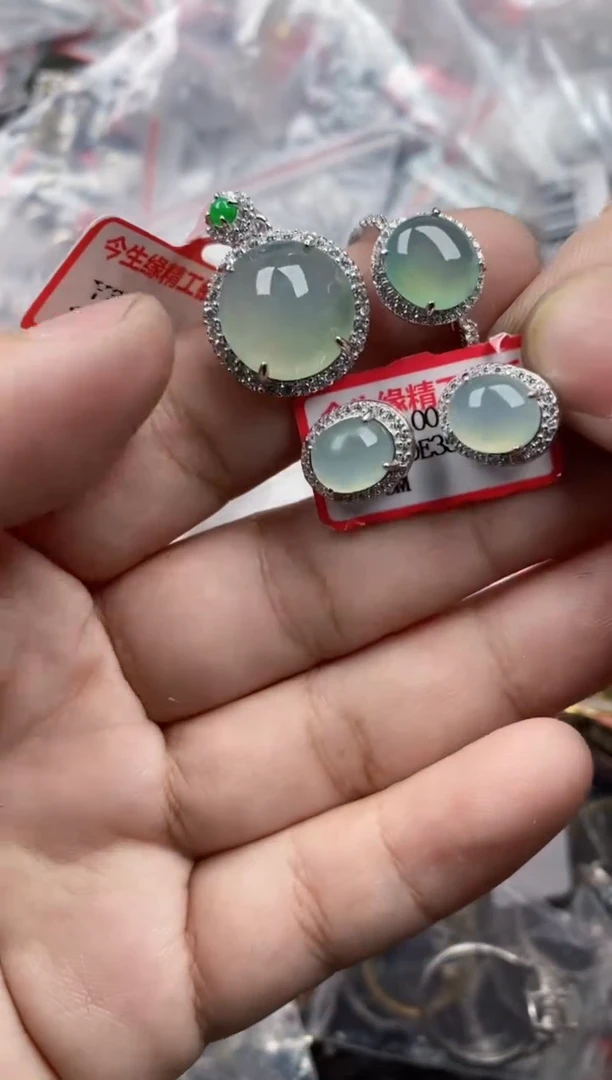 银S925镶嵌戒指翡翠777777   4