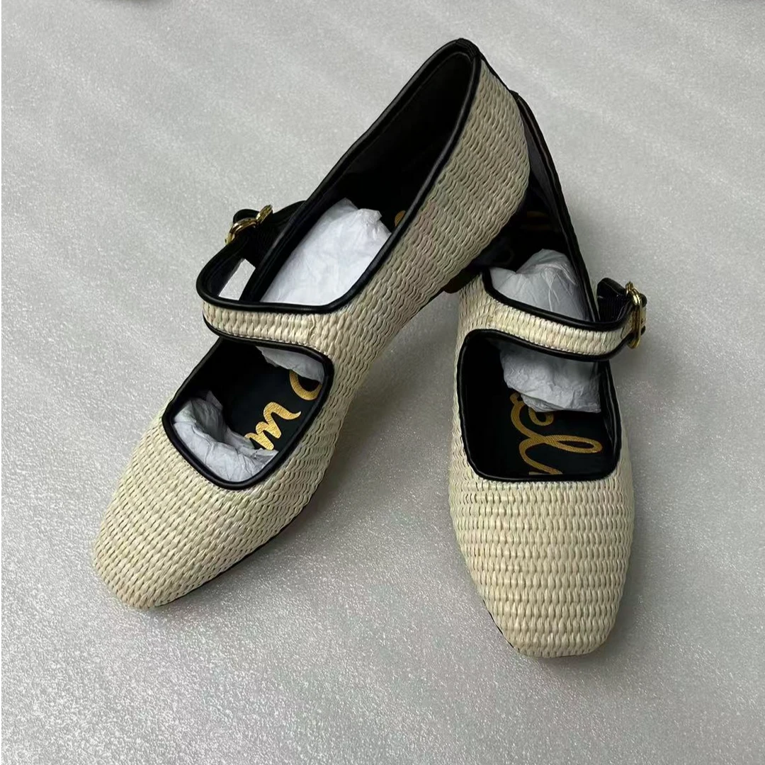 时尚女士编织平底单鞋