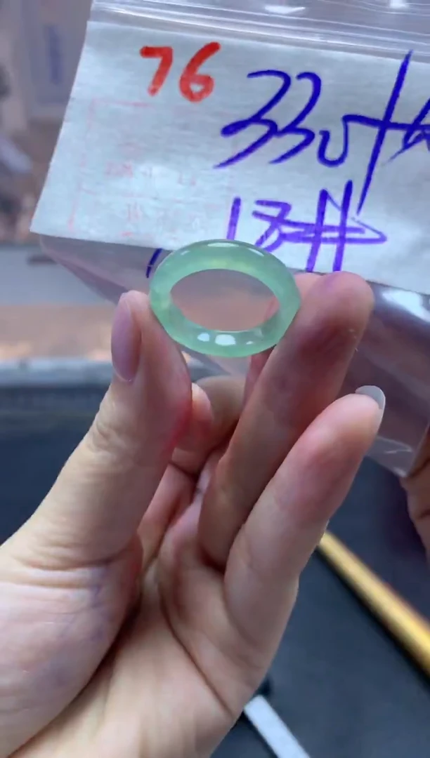 未镶嵌定制翡翠戒圈18#340毛货需精细抛光