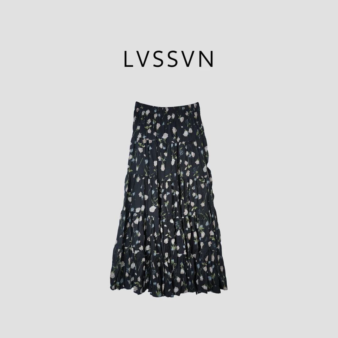 LVSSVN/露裳2025SS 温柔气质女士碎花半裙 S-31447