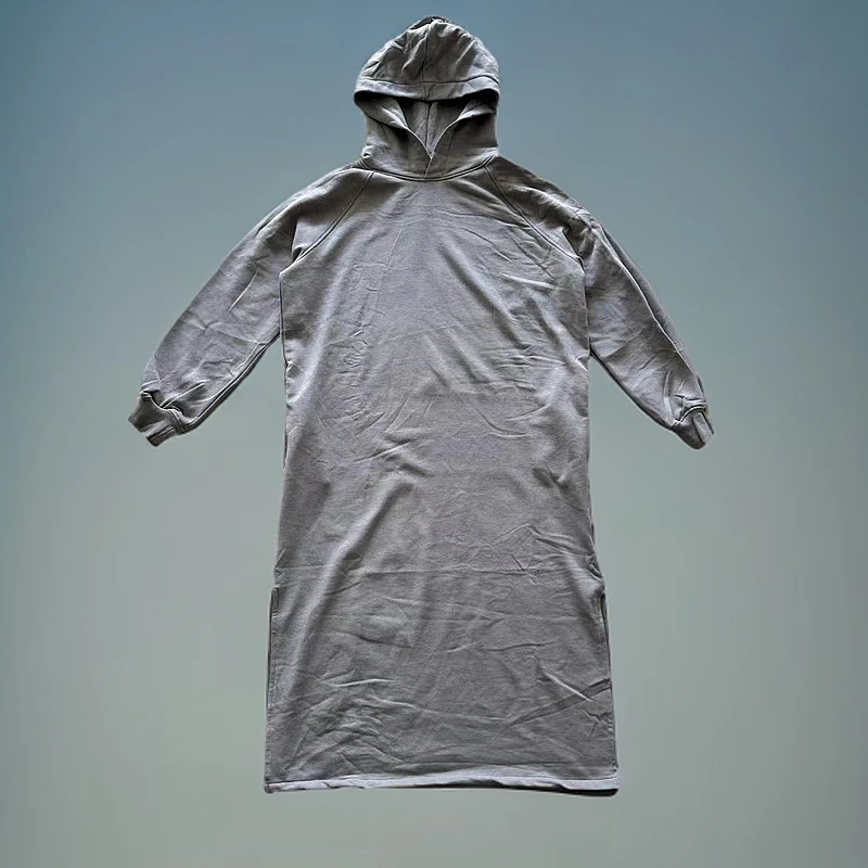 8宽松长款极简风女卫衣中长款