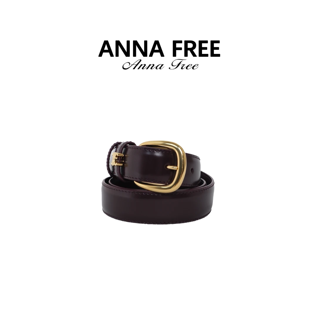 ANNA FREE 皮带女款PU皮百搭裤袋女壮士高级感金色针扣Z8648