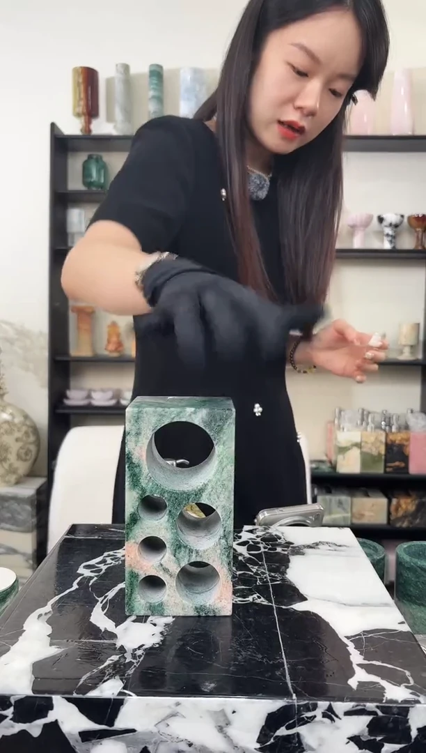 石材挪威绿牙刷架1422