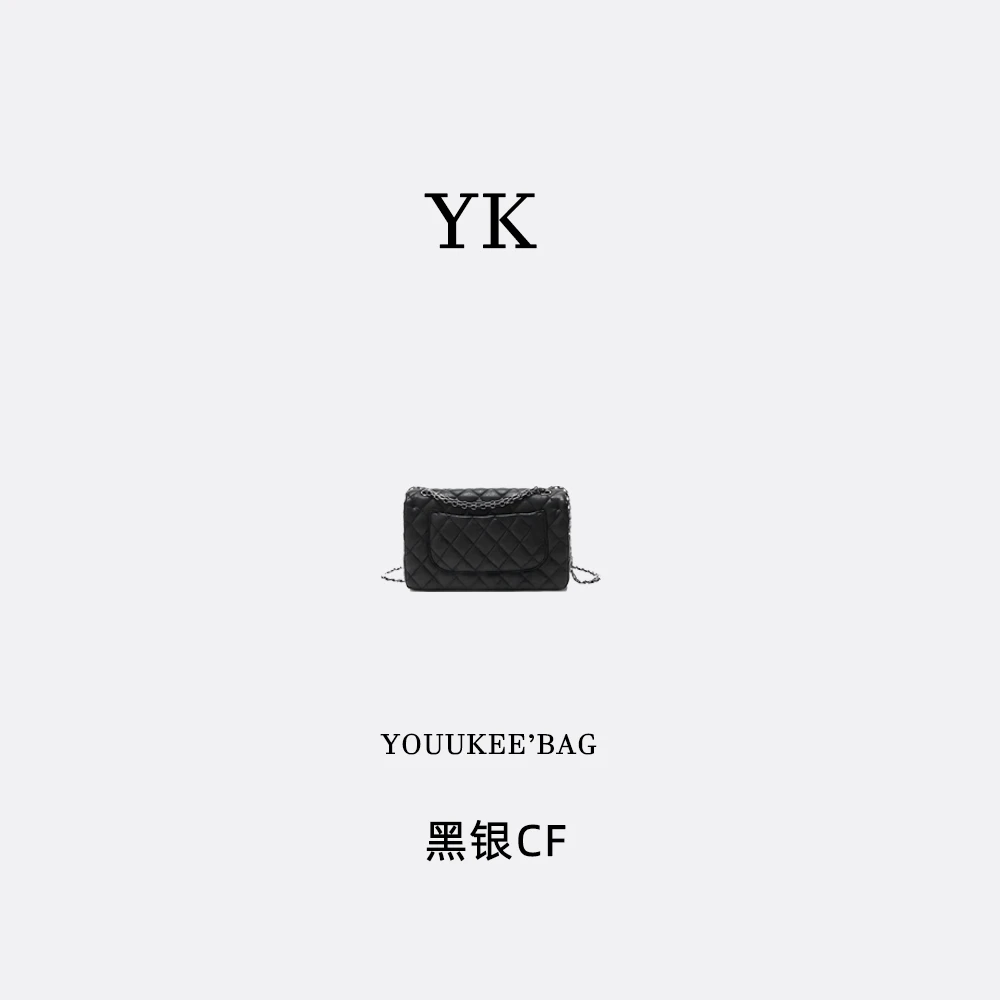 YOUUKEE/原创高定设计【黑银cf羊皮手提包A17】