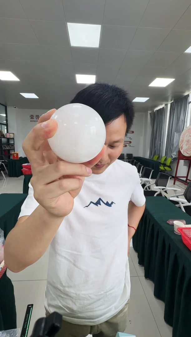 水晶珠宝半成品未镶嵌w9131 约7.3cm白水晶球