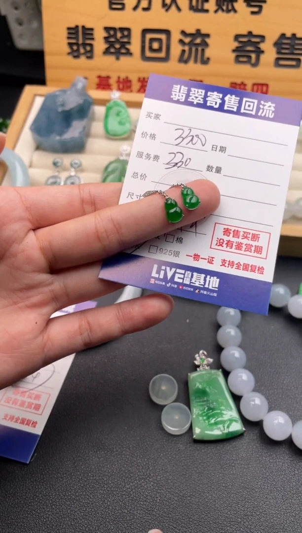 18K金镶嵌翡翠耳饰10146851