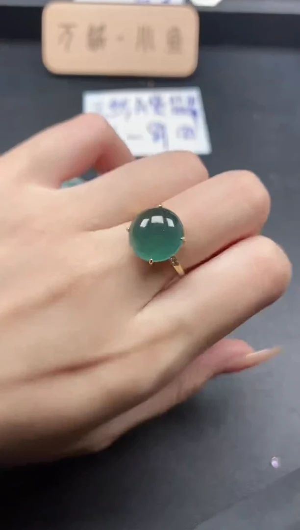银S925镶嵌戒指翡翠51511