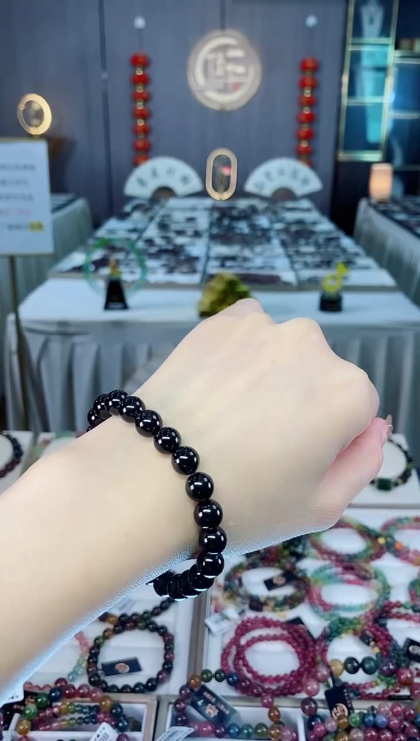 未镶嵌老矿碧玺单圈手串8mm+碧玺dan多样性发货一条