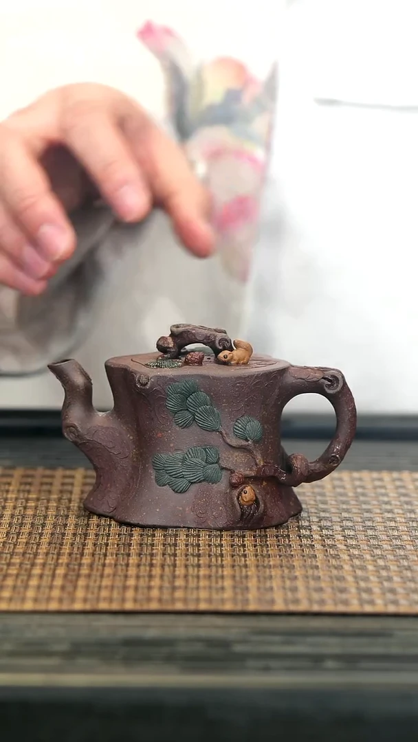 【闪购商品】紫砂茶壶47束腰小松桩