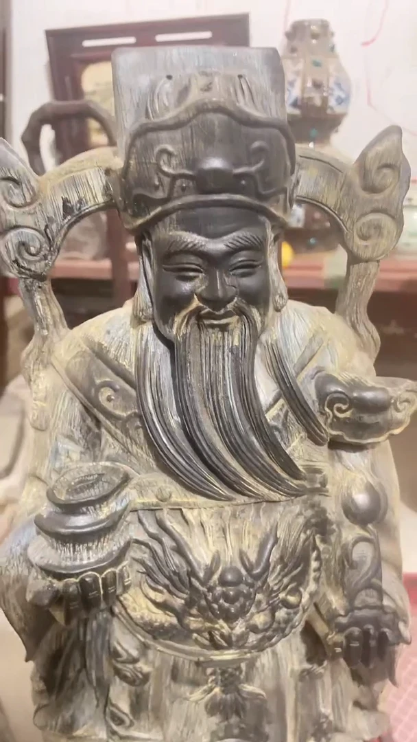 【闪购商品】木木雕木摆件祝新年快乐，阖家欢乐。