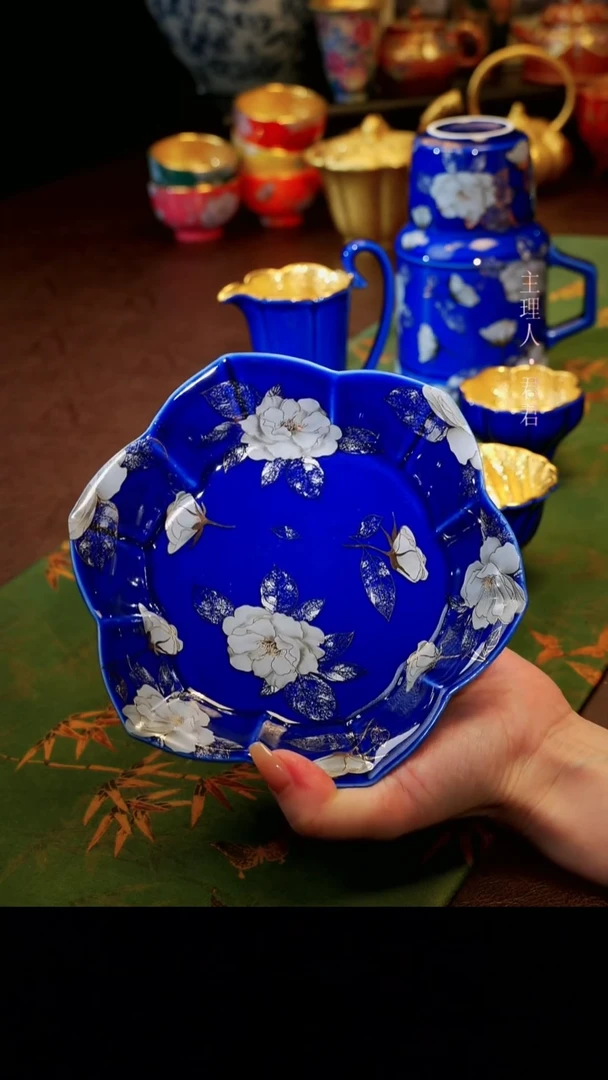 茶杯紫砂【宜景窑蓝宝王子系列】壶承