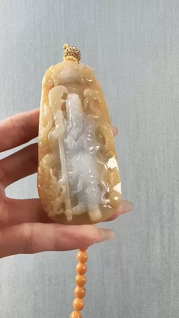 颈饰未镶嵌翡翠关公