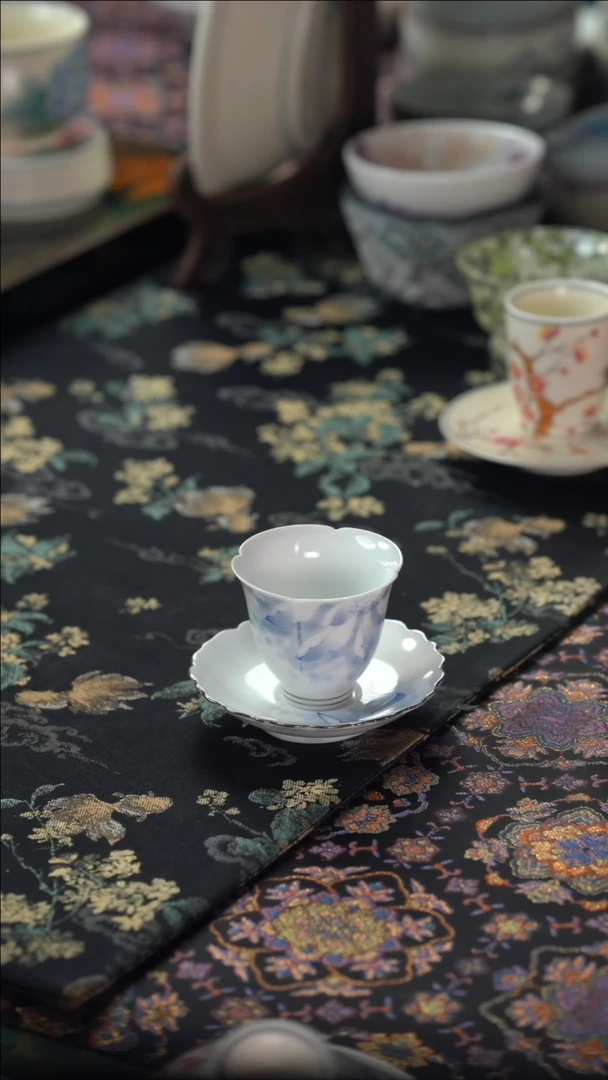 英姐好物分享@@白莲花套杯