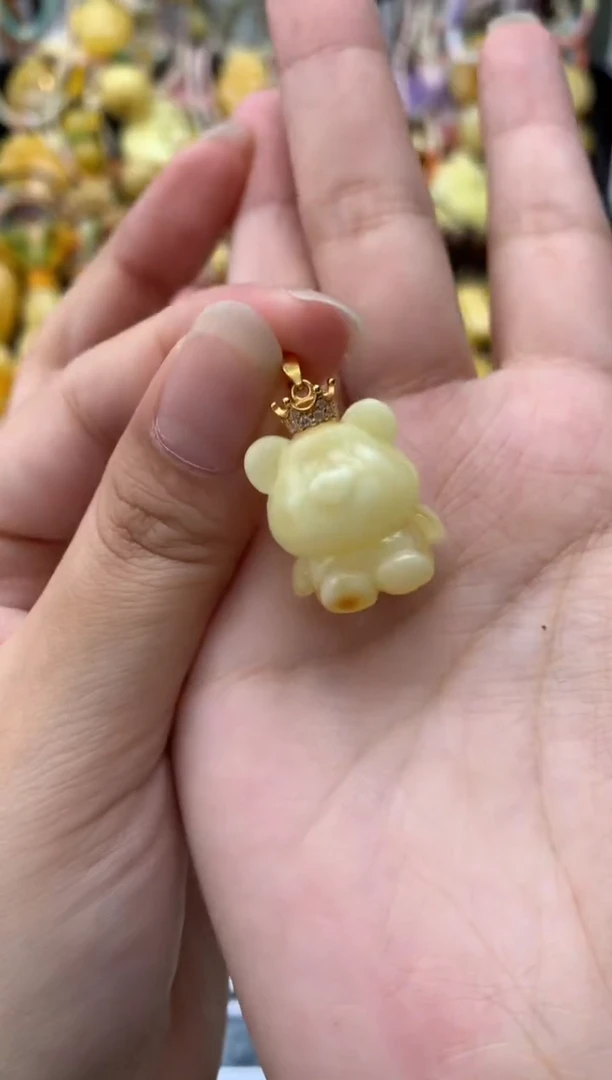 银S925镶嵌琥珀珠宝奇石047琥珀蜜蜡瑕疵品介意勿拍