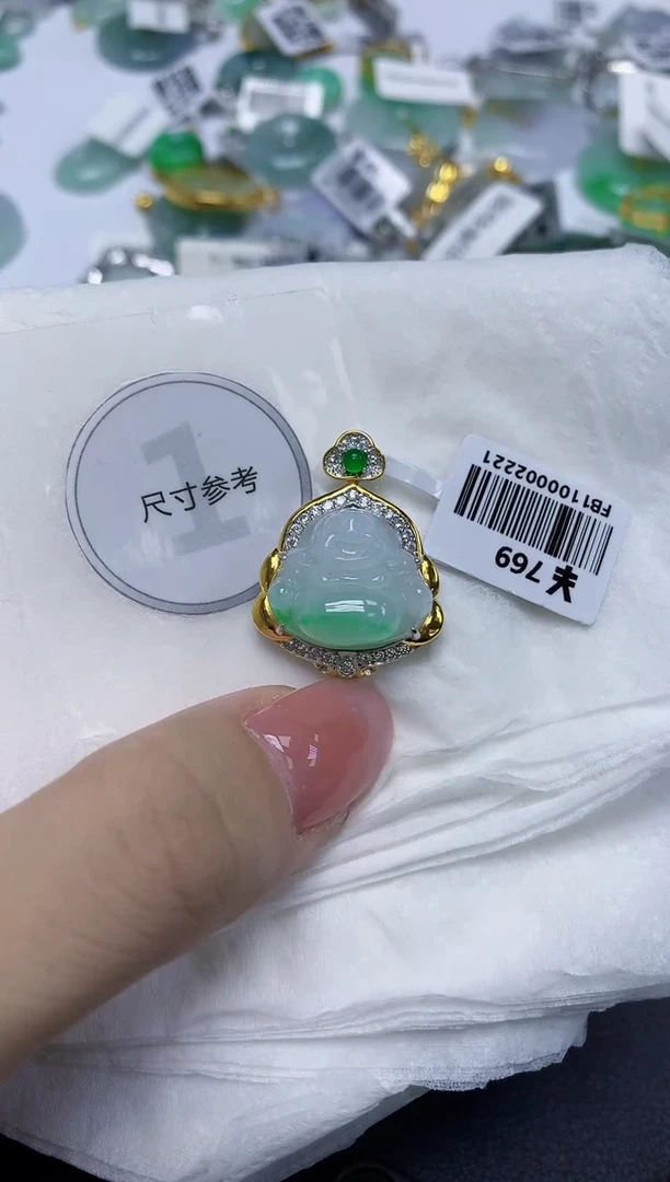 颈饰未镶嵌翡翠天然缅甸翡翠A货多样性发一件