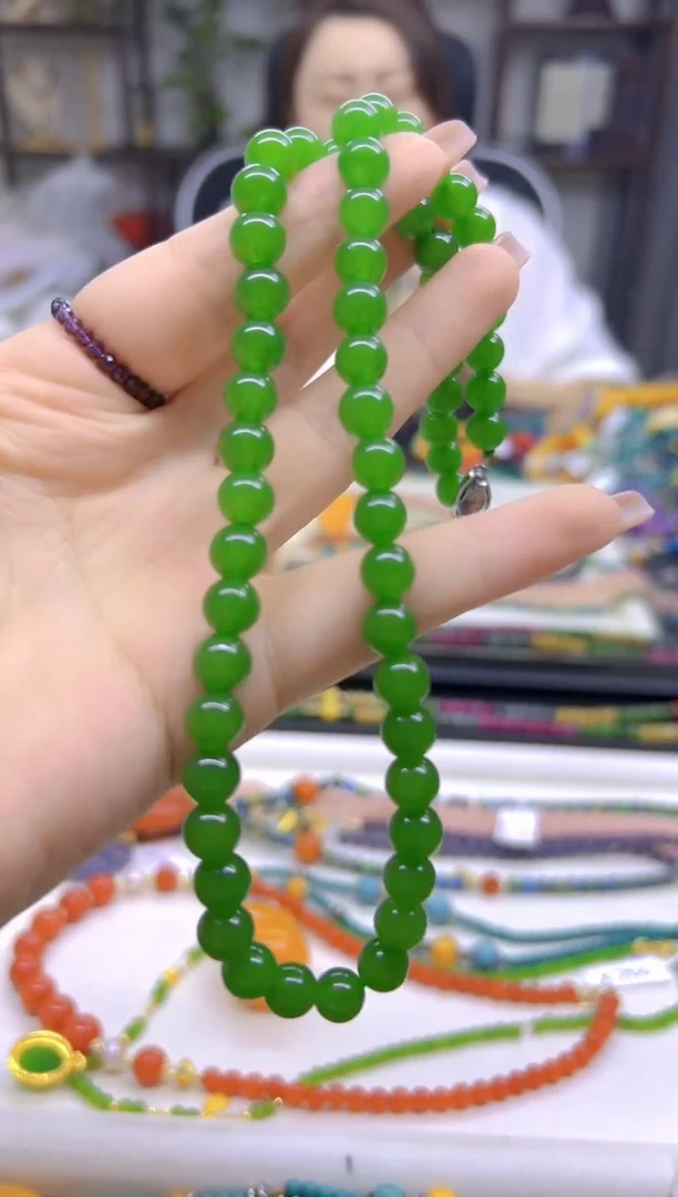 和田玉（碧玉）未镶嵌颈饰DIY款X75