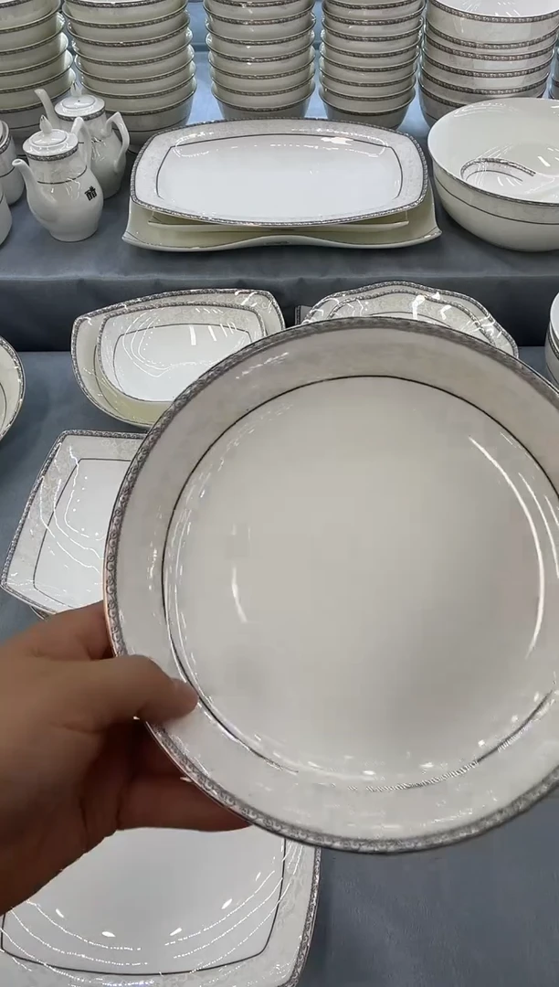 骨瓷玲珑8饭4个
