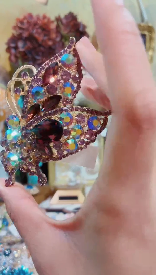 合成立方氧化锆铜合金多彩蝶