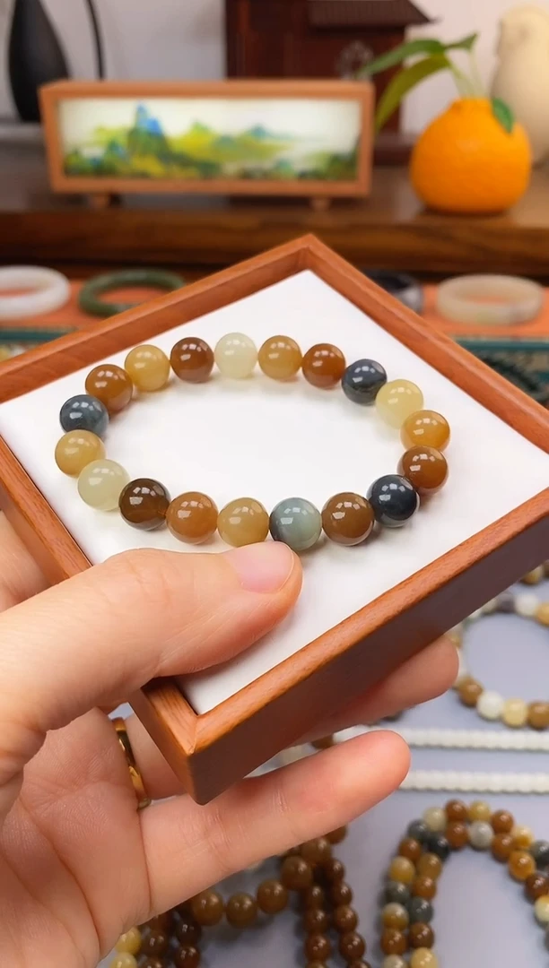 未镶嵌手串和田玉卡10楼兰多宝单圈