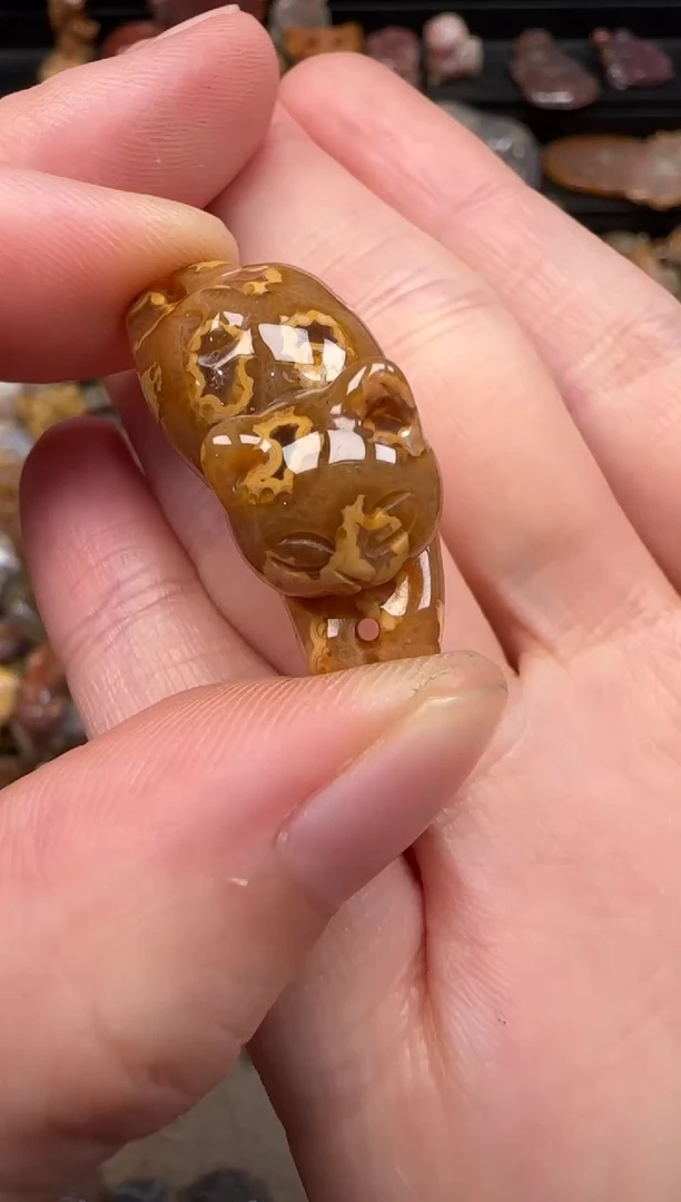 硅化珊瑚（珊瑚玉）未镶嵌颈饰773