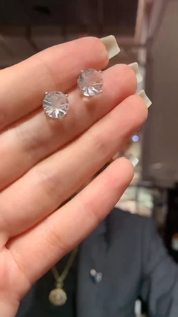 银S925镶嵌耳饰水晶【宝石世家严选】