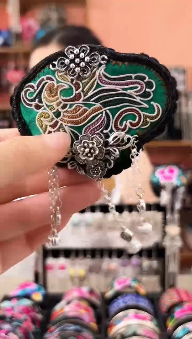 织绣艺枝独绣老绣饰品252