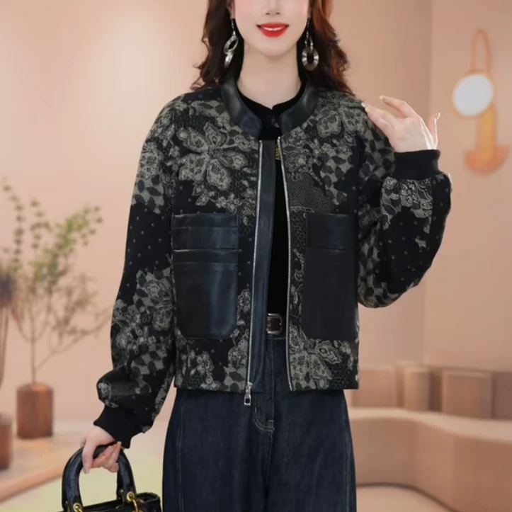 蔓2025年早秋新款气质时尚优雅洋气百搭减龄女士休闲外套#81909