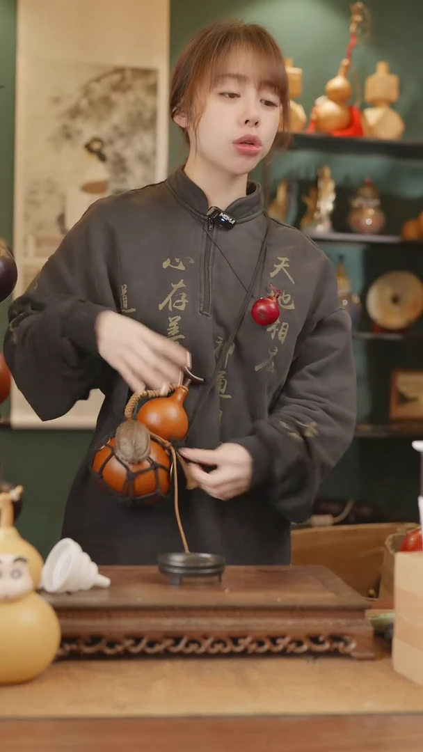 【闪购商品】160号精品天然大漆工艺防渗内胆酒葫芦~