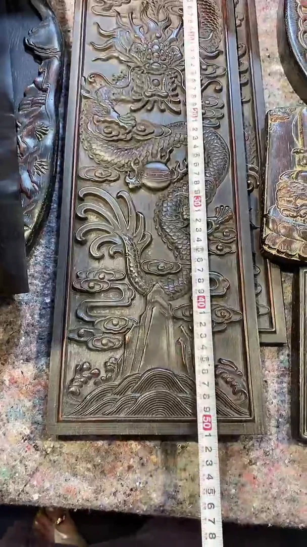 木紫檀木雕刻板一物一拍