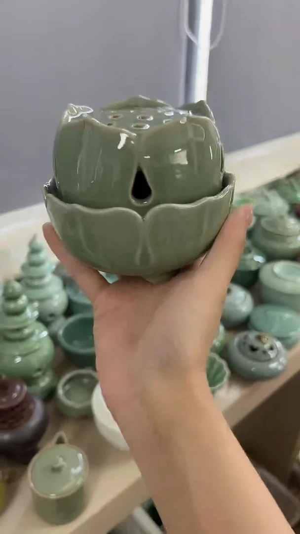 龙泉云间青瓷小米茶器