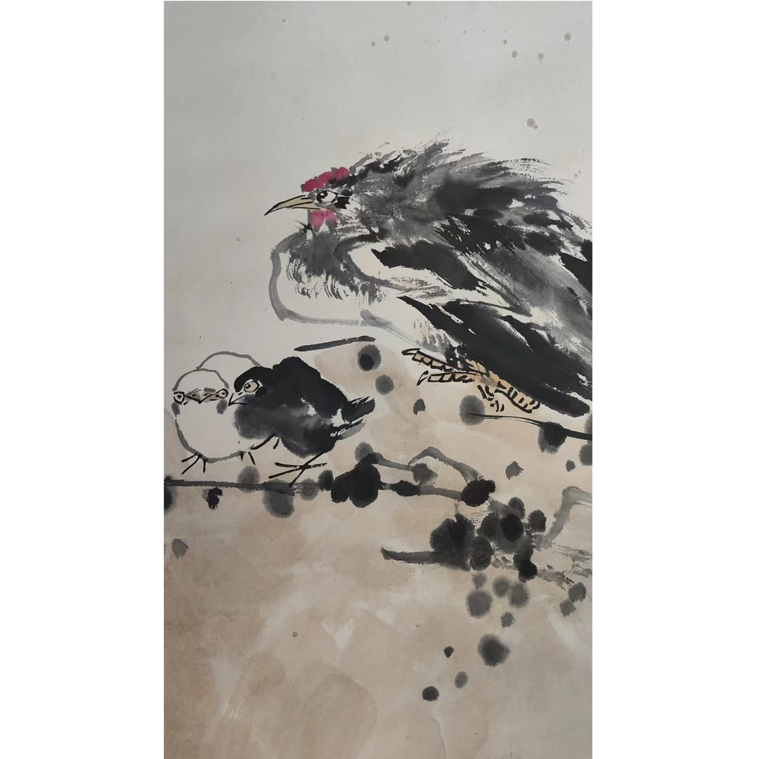 潘老款画鸟立轴100/50