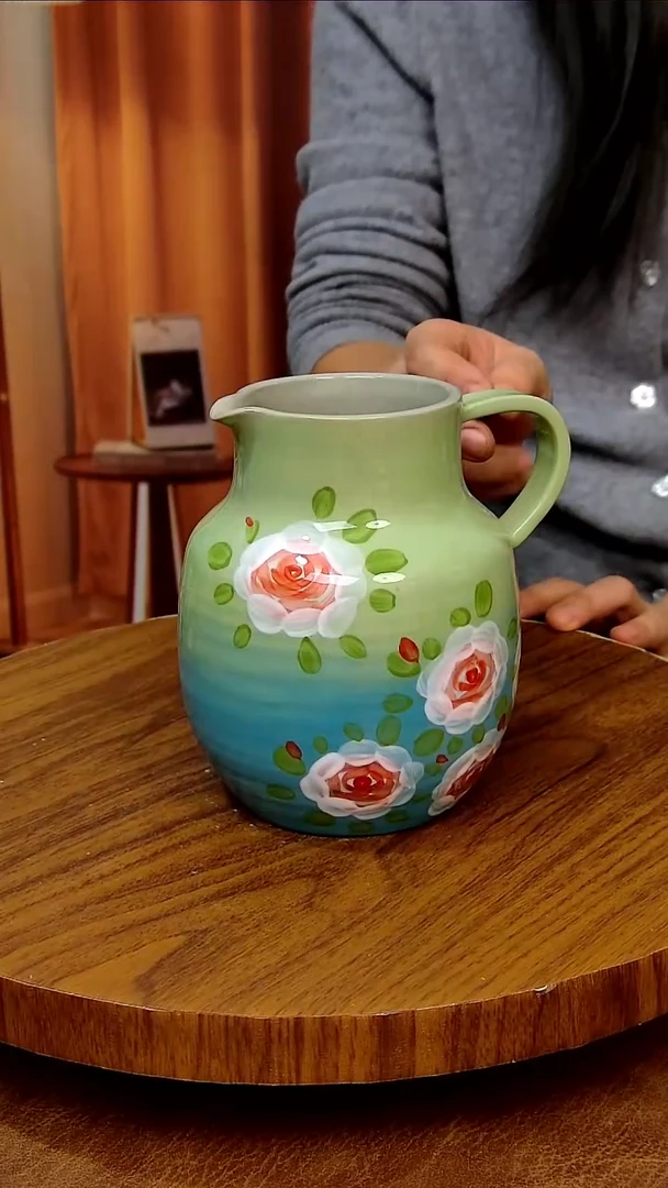 盘陶景德镇手工手绘釉下彩陶瓷