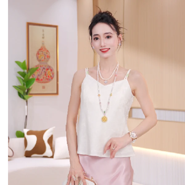 CX【无垫-大齐原版正品】新中式国风吊带女内搭打底外穿-JX0007