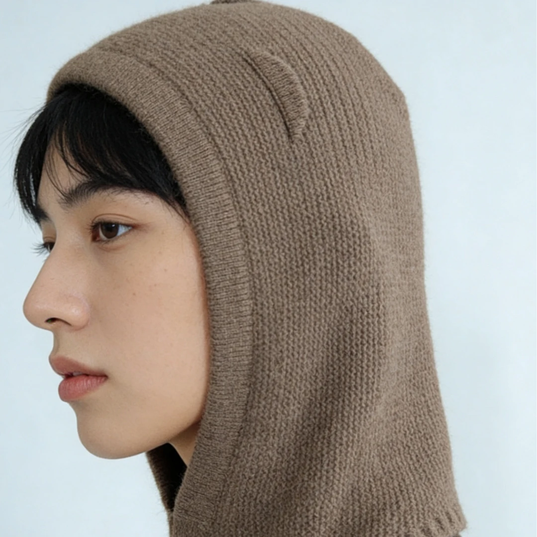 蒙古牦牛绒系列帽子女士毛球帽针织帽子