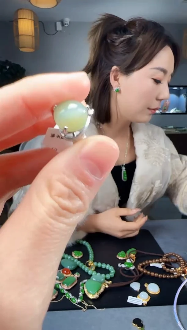 【闪购商品】和田玉戒指银S925镶嵌1