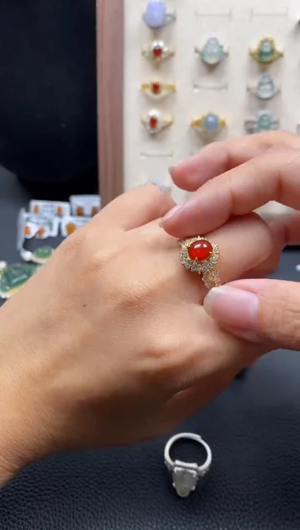 银S925镶嵌戒指翡翠顾****）1111