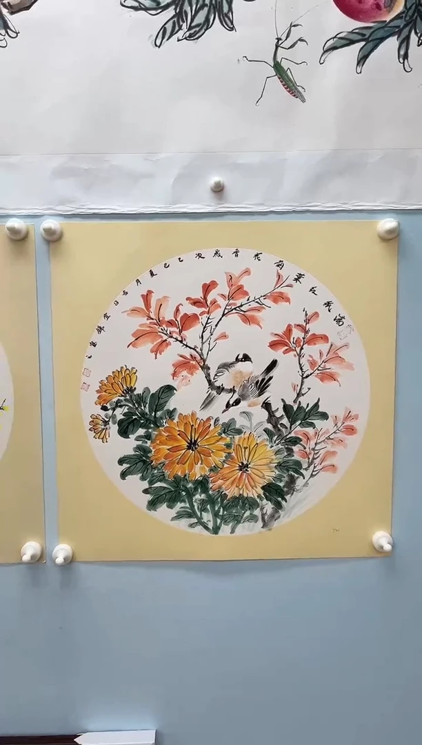 国画许宜锦老师花鸟