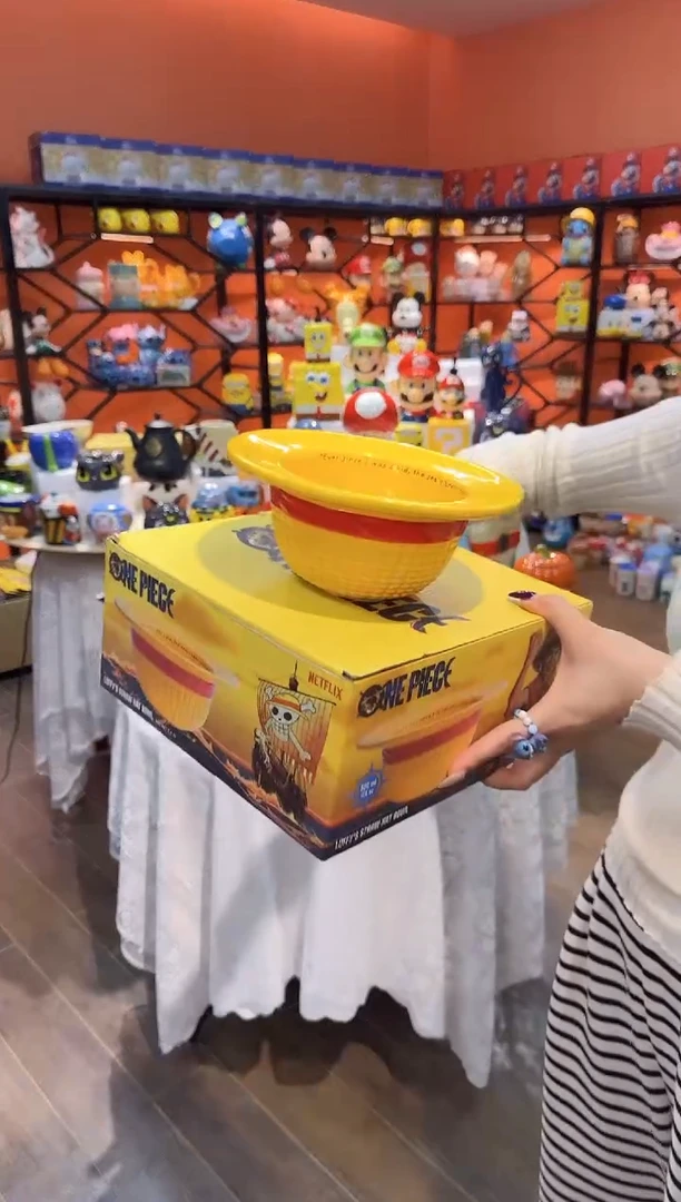 瓷片@@路飞帽水果沙拉碗（礼盒）