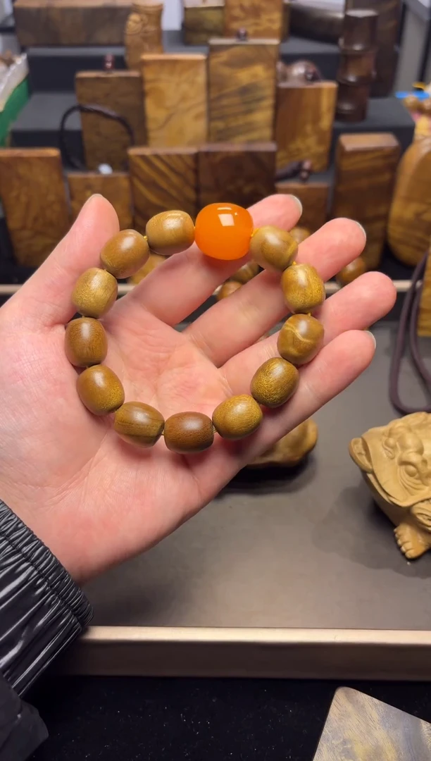 【闪购商品】楠木（金丝楠）其他枣型珠92