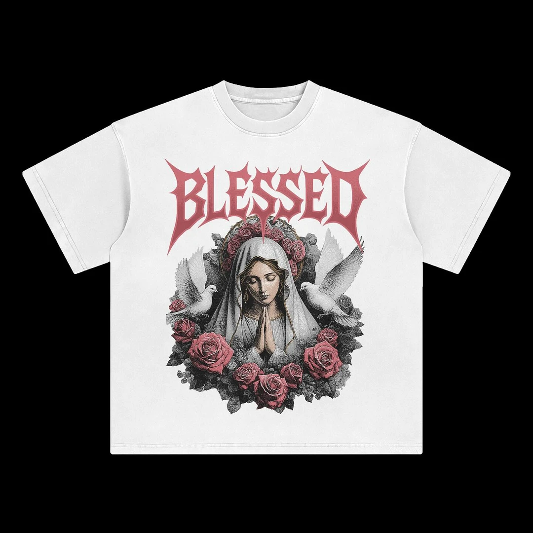 （和平女神）德国进口3D立体数码直喷280克重磅纯棉T恤男女同款