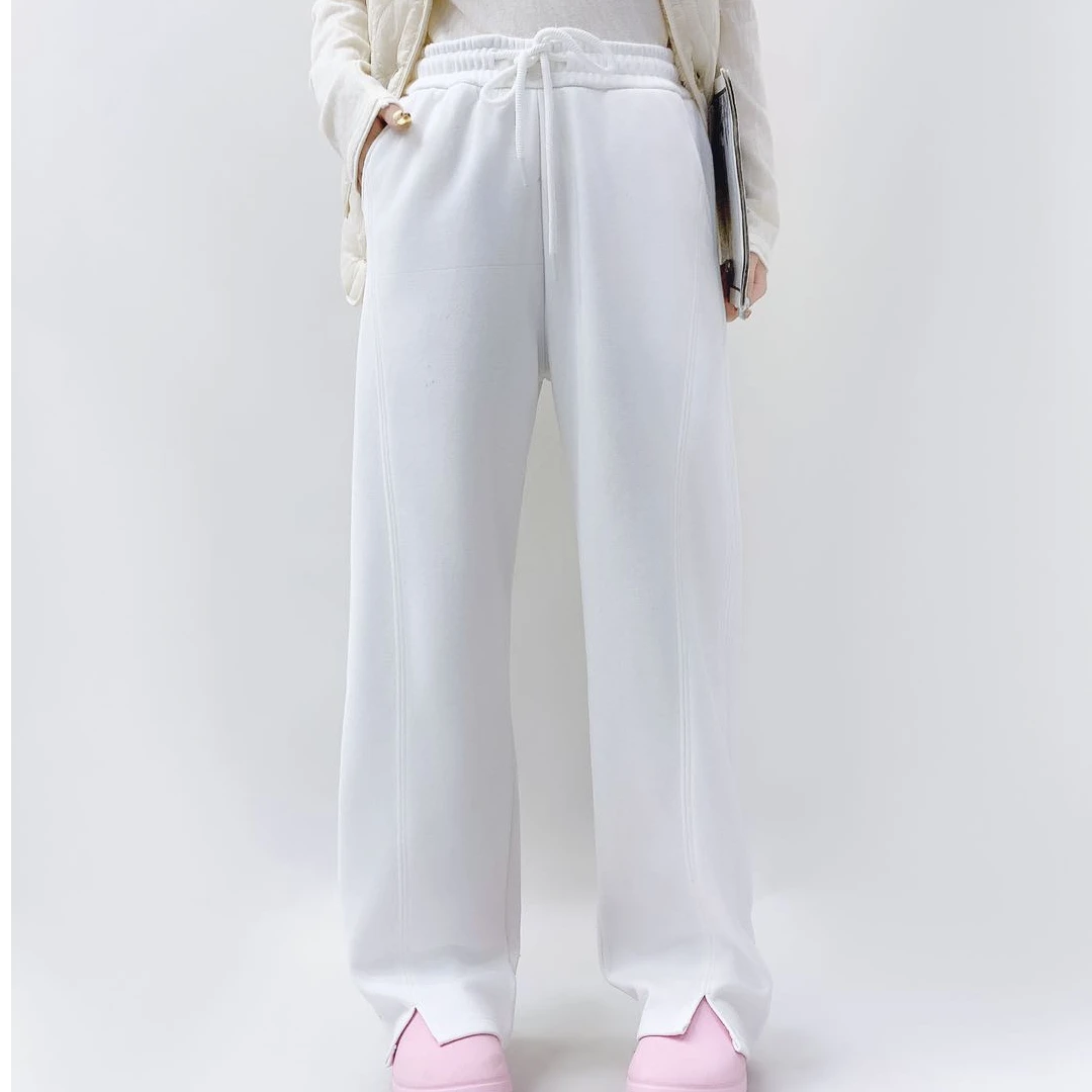 2025新款拼接加绒弯刀裤8533