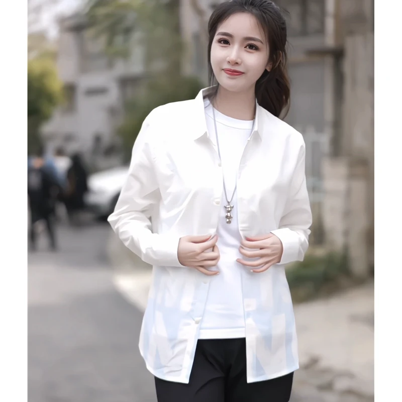 2025新款春秋长袖衬衫男士韩版潮流个性渐变衬衣男休闲百搭上衣