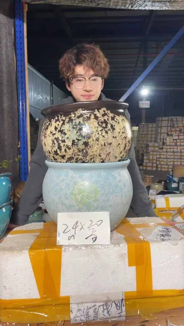 紫砂花盆宜兴紫砂粗陶花盆24-20
