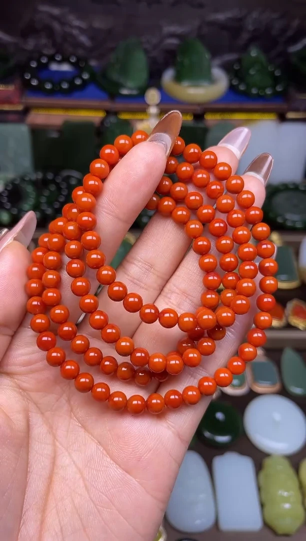 颈饰未镶嵌南红玛瑙链子