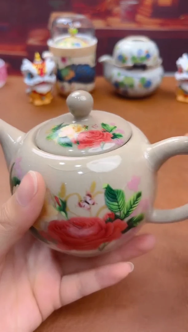 陶瓷茶具摆件旅行套组