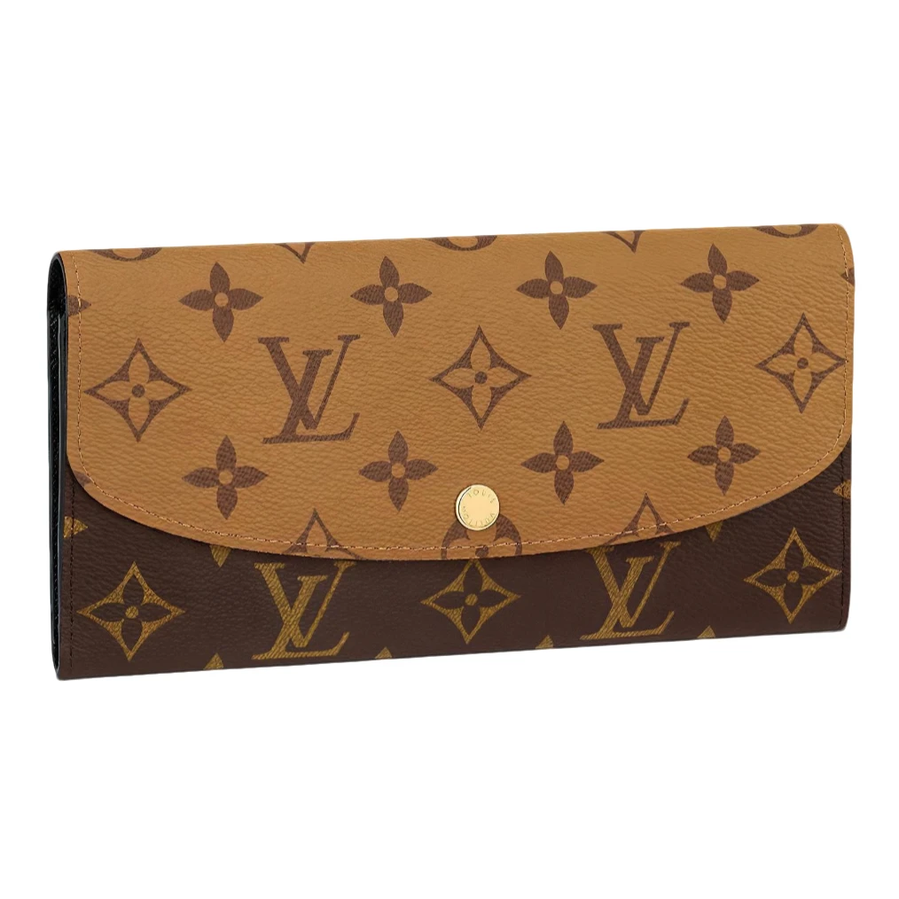 未使用 LouisVuitton/路易威登 Emilie老花满印按扣开合涂层帆布