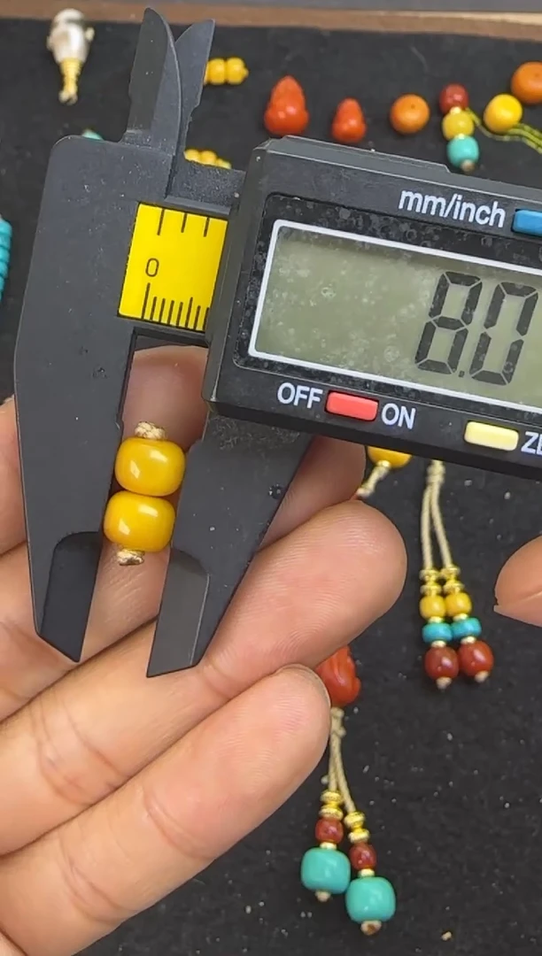 裸石蜜蜡未镶嵌8mm蜜蜡老型对珠